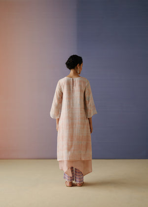 Pink Tie & Dye Anarkali Set
