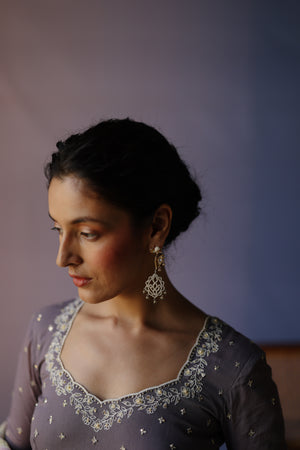 Lilac Anarkali Set