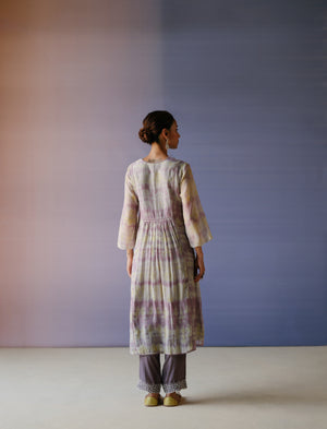Lilac Tie & Dye Kurta Set