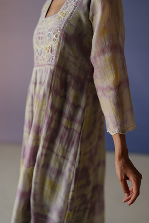 Lilac Tie & Dye Kurta Set