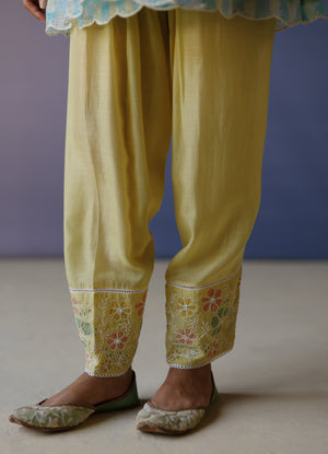 Tri Ombre Overlap Kurta & Salwar Set