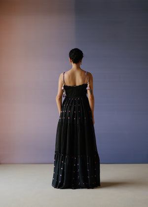 Black Polka Printed Dress