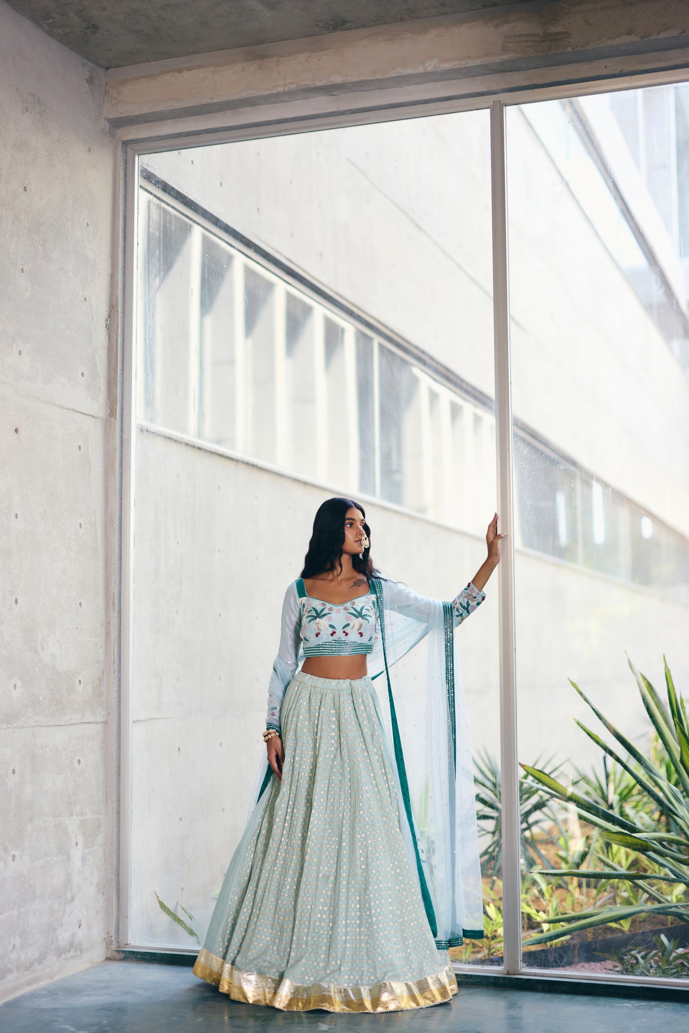 Sea Green Lehenga Set