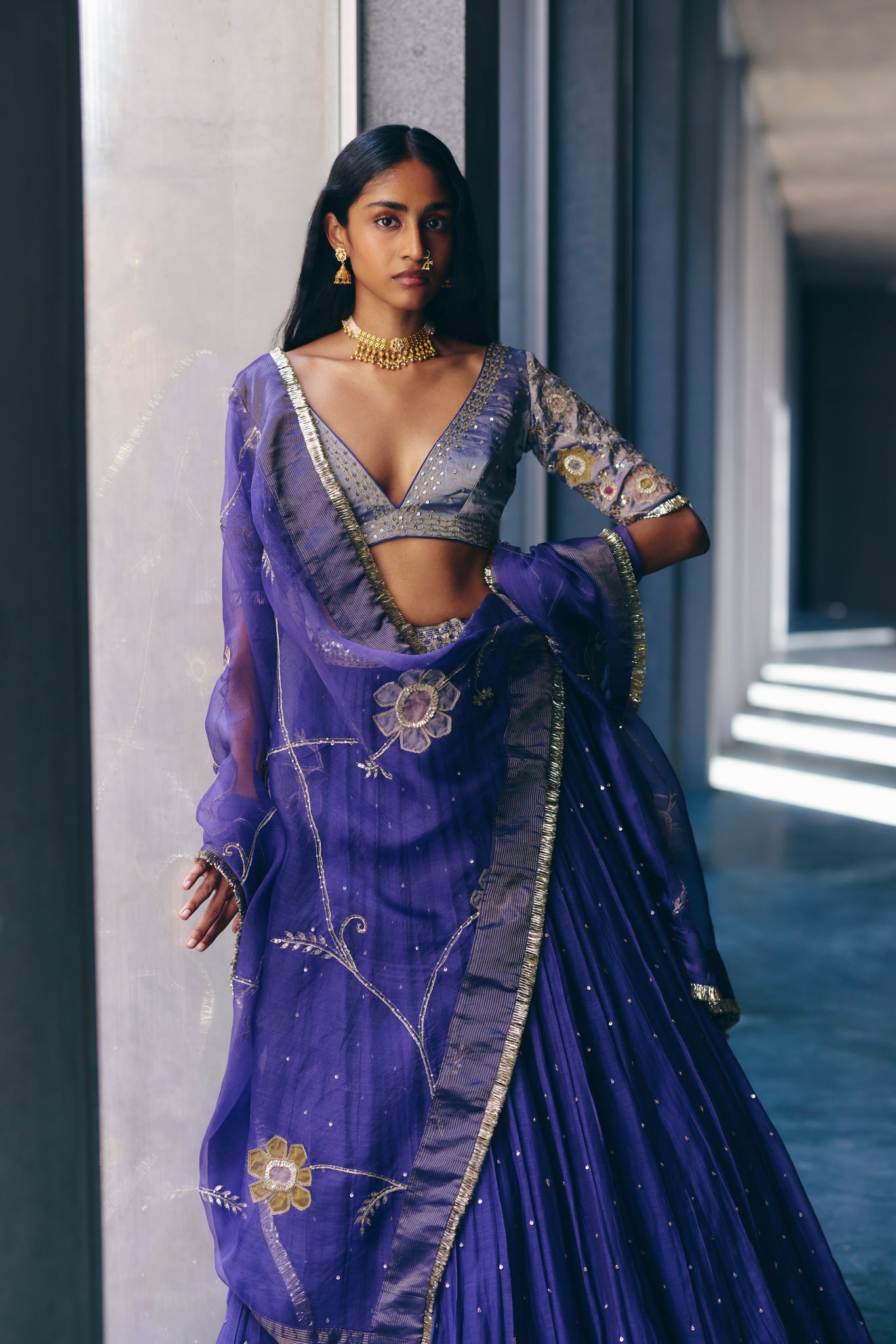Iris Blue Lehenga Set