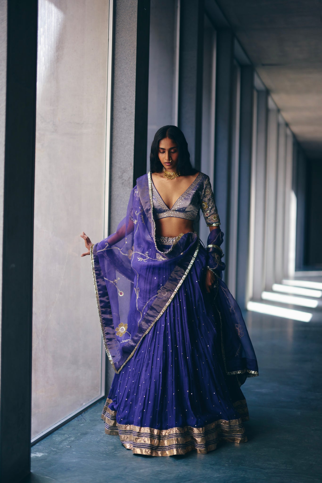 Iris Blue Lehenga Set