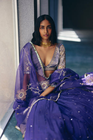 Iris Blue Lehenga Set