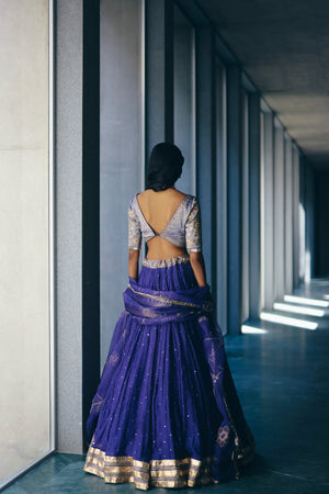 Iris Blue Lehenga Set