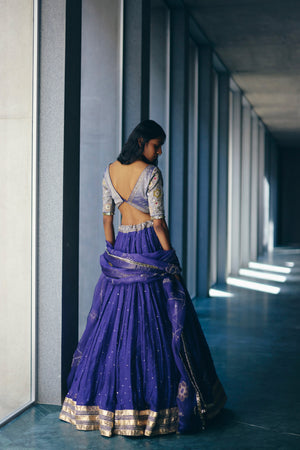Iris Blue Lehenga Set