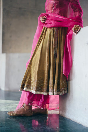 Bronze Tissue Angrakha Set