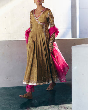 Bronze Tissue Angrakha Set