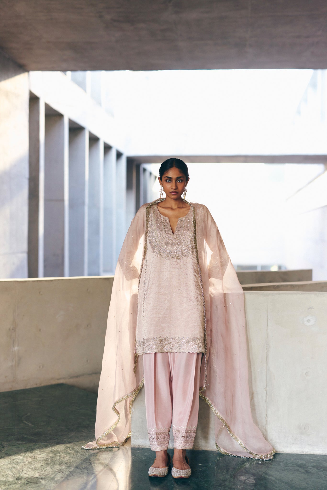 Dusty Rose Pink Kurta Set