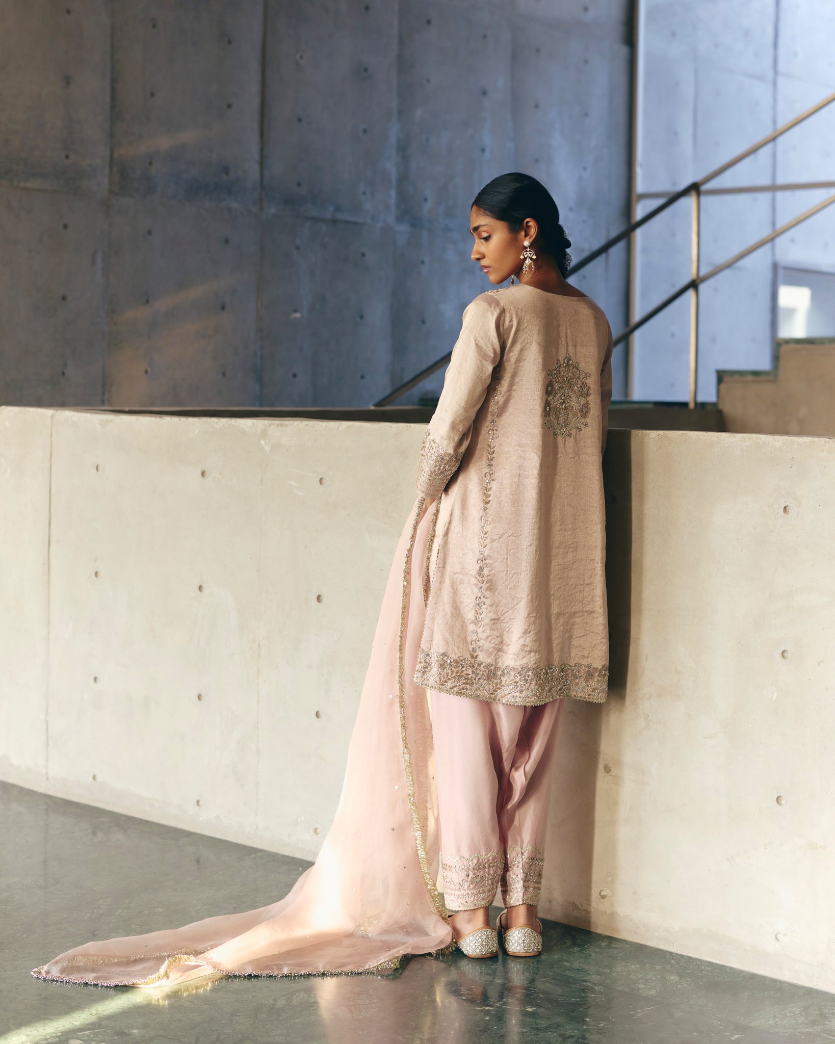 Dusty Rose Pink Kurta Set
