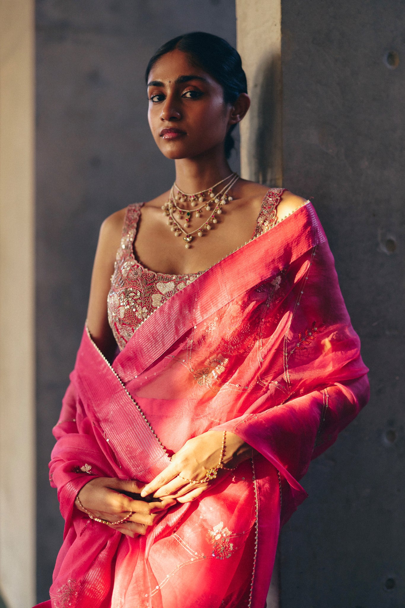 Rani Pink Saree