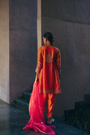 Orange Kurta Set
