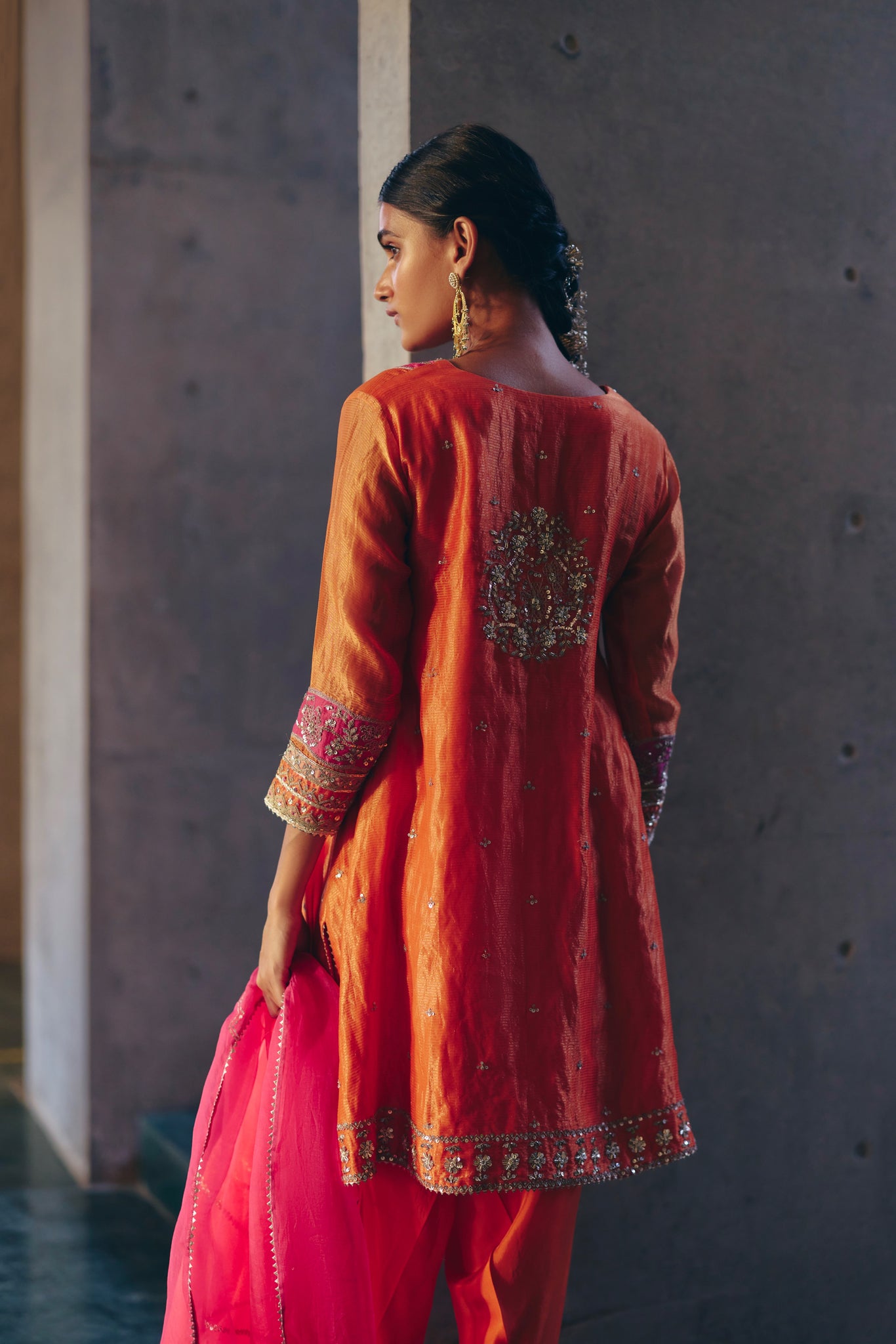 Orange Kurta Set