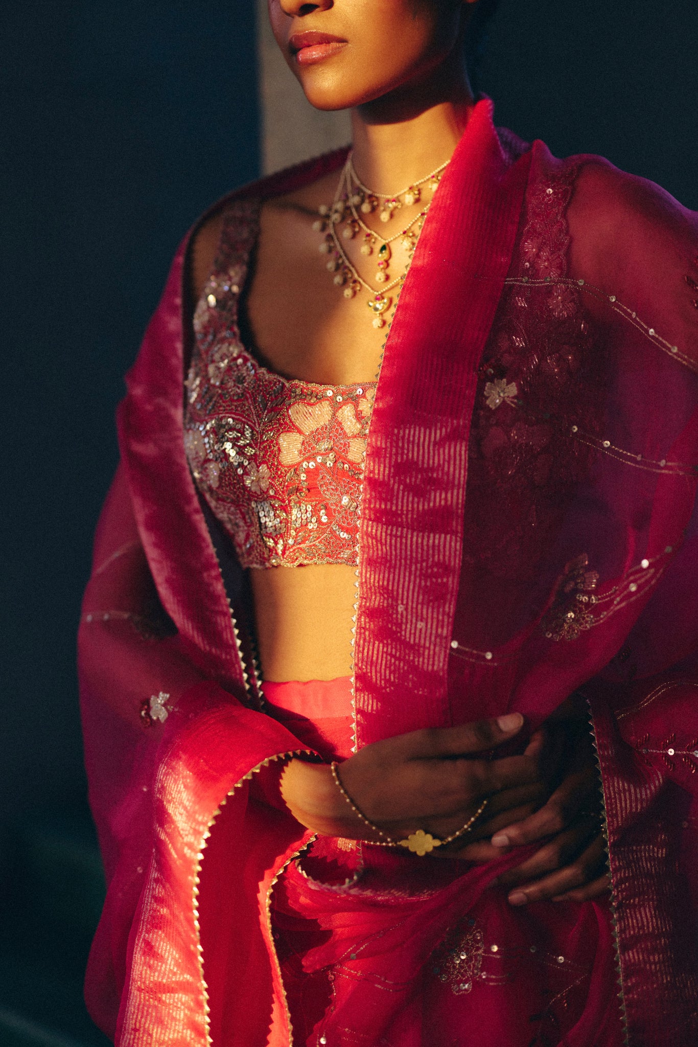Rani Pink Saree