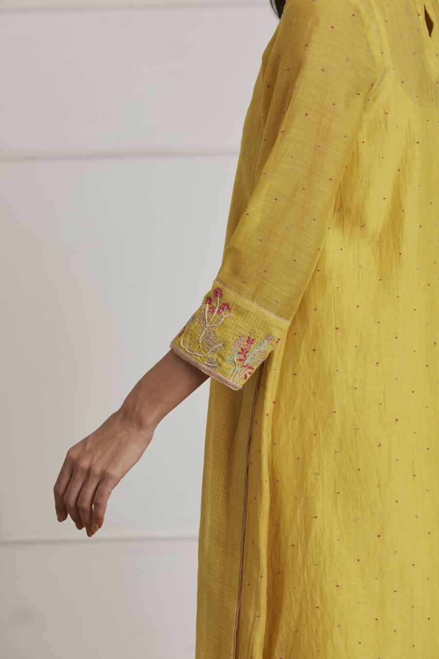 Mustard Yellow Layered Kurta Set
