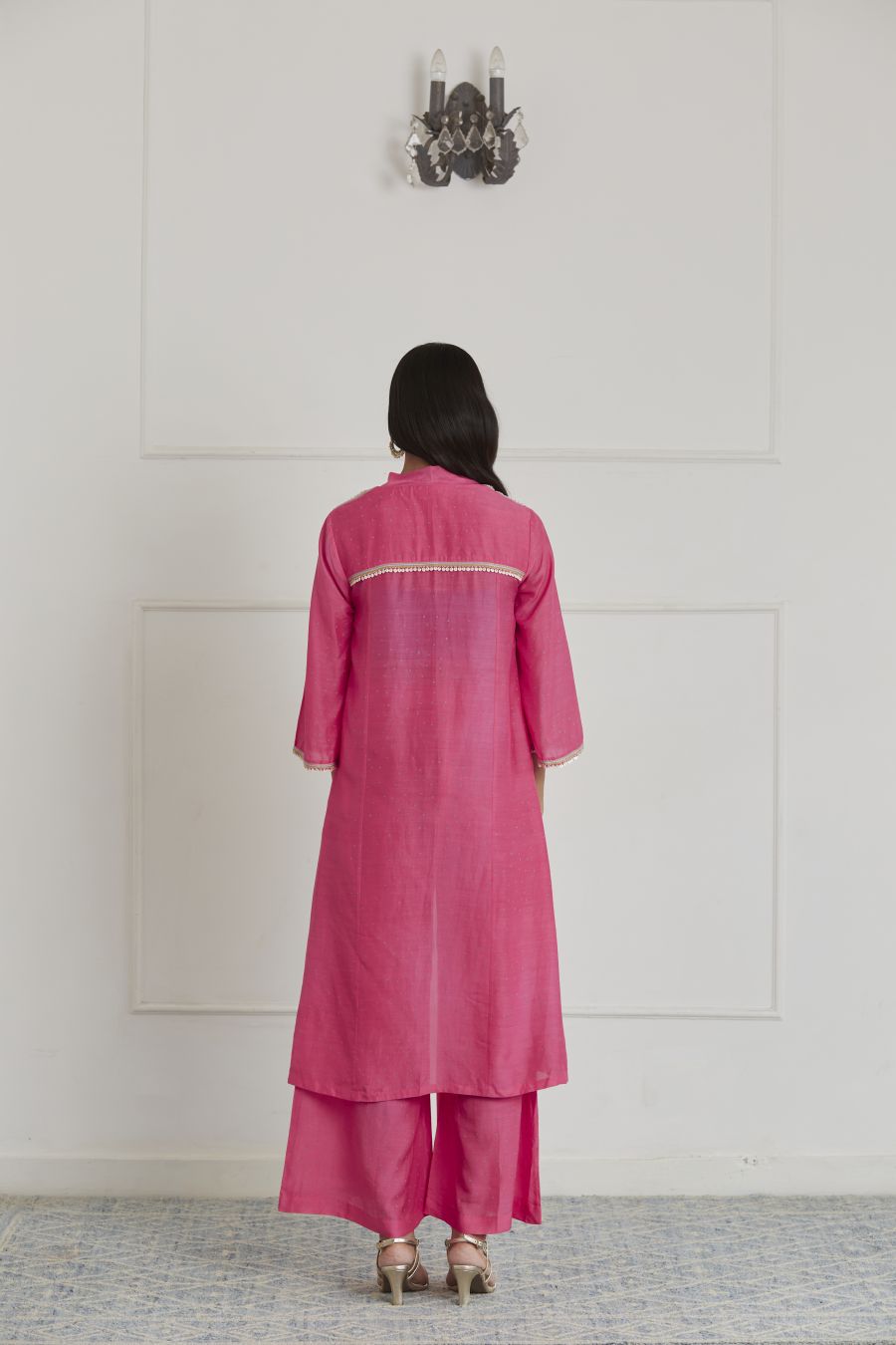 Fuschia Pink & Powder Blue Co-ord Set
