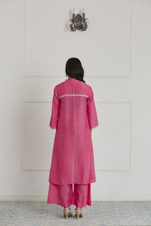 Fuschia Pink & Powder Blue Co-ord Set