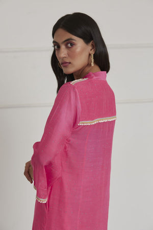 Fuschia Pink & Powder Blue Co-ord Set