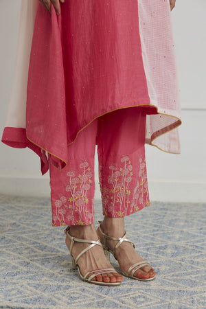 Fushia Pink and Rose Pink Kaftan Set