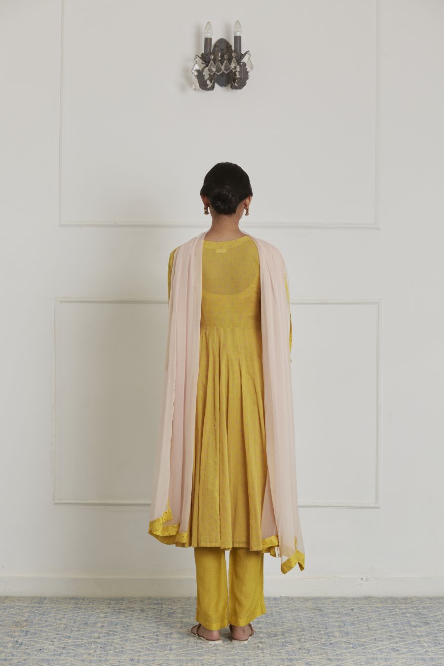 Mustard Yellow Angarkha Set