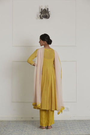 Mustard Yellow Angarkha Set