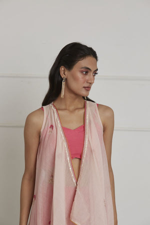 Fuschia Pink Bustier Co-ord Set