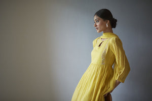 Mustard Yellow Anarkali Kurta Set