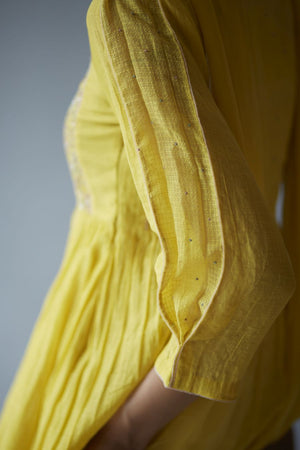 Mustard Yellow Anarkali Kurta Set
