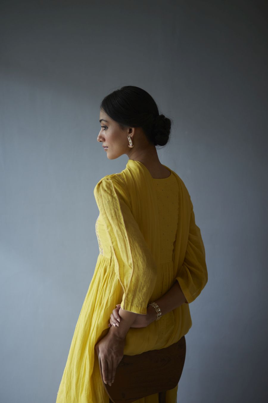 Mustard Yellow Anarkali Kurta Set