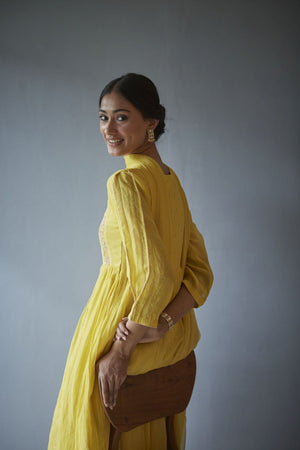 Mustard Yellow Anarkali Kurta Set