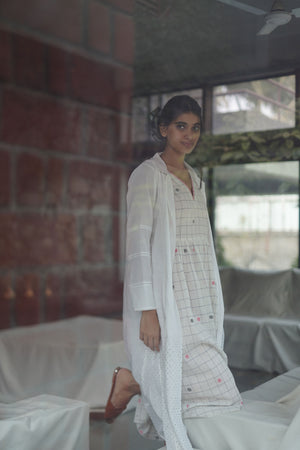 Ivory Checks Dress