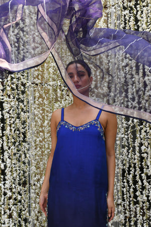 Midnight Blue Spaghetti Gharara set