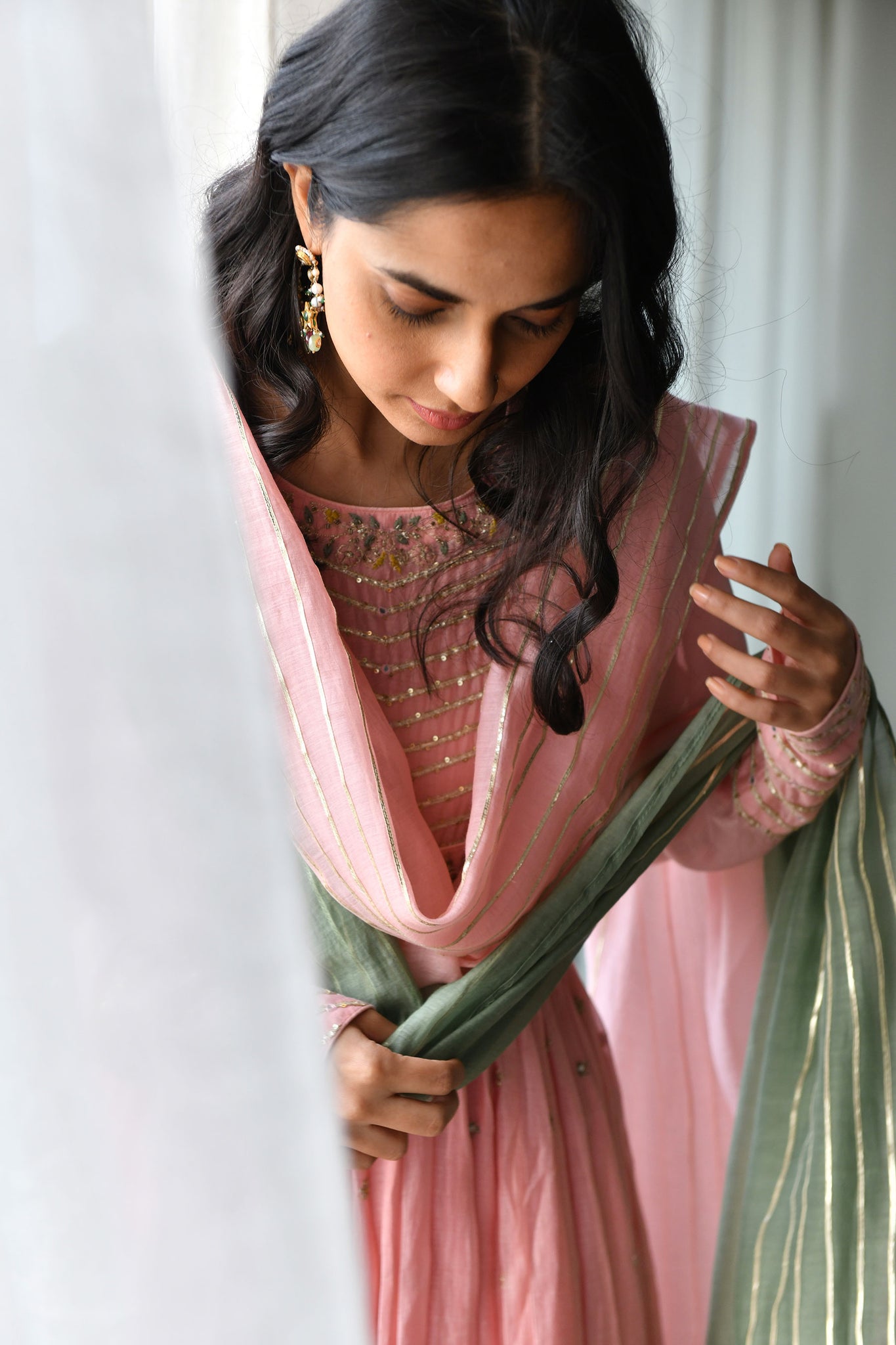 Charm Pink Anarkali Set