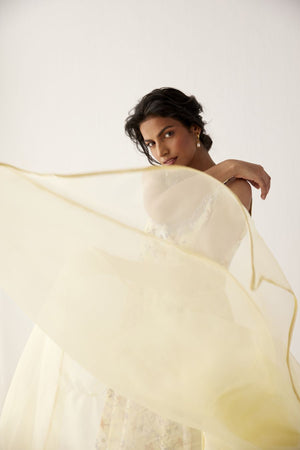 Lemon Yellow Anarkali Set