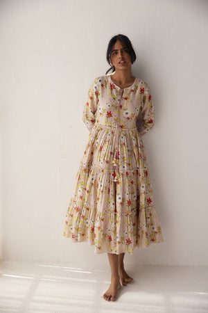 Lotus Pink chanderi dress