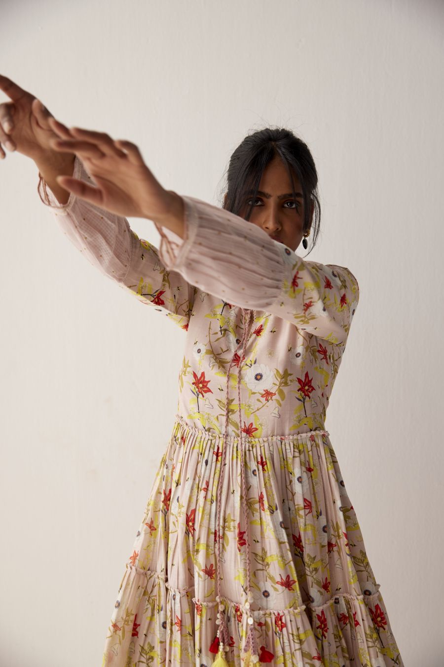 Lotus Pink chanderi dress