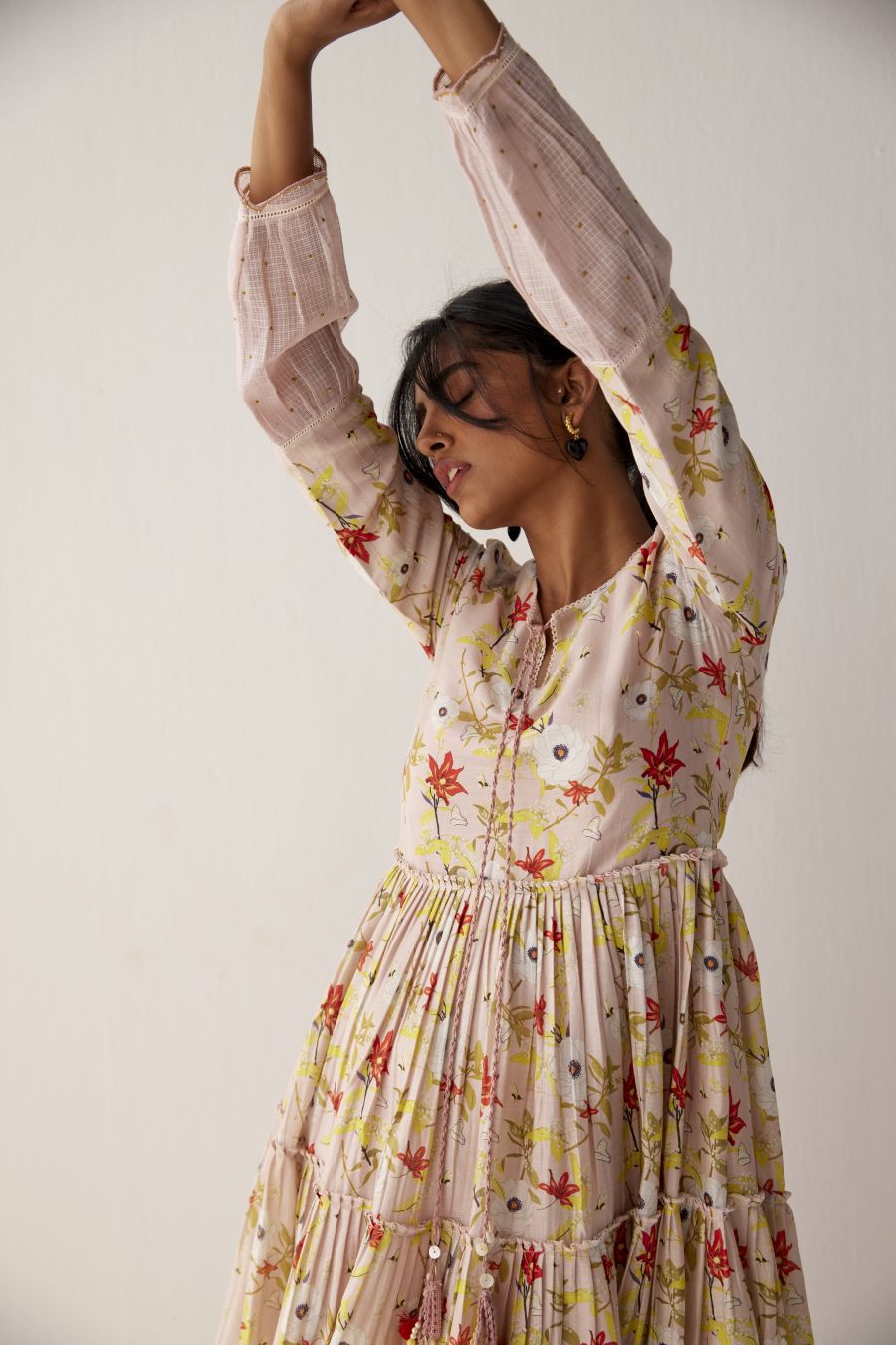 Lotus Pink chanderi dress