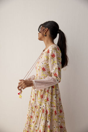 Lotus Pink chanderi dress