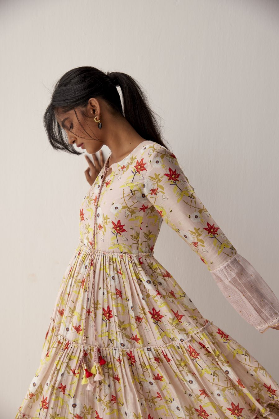Lotus Pink chanderi dress