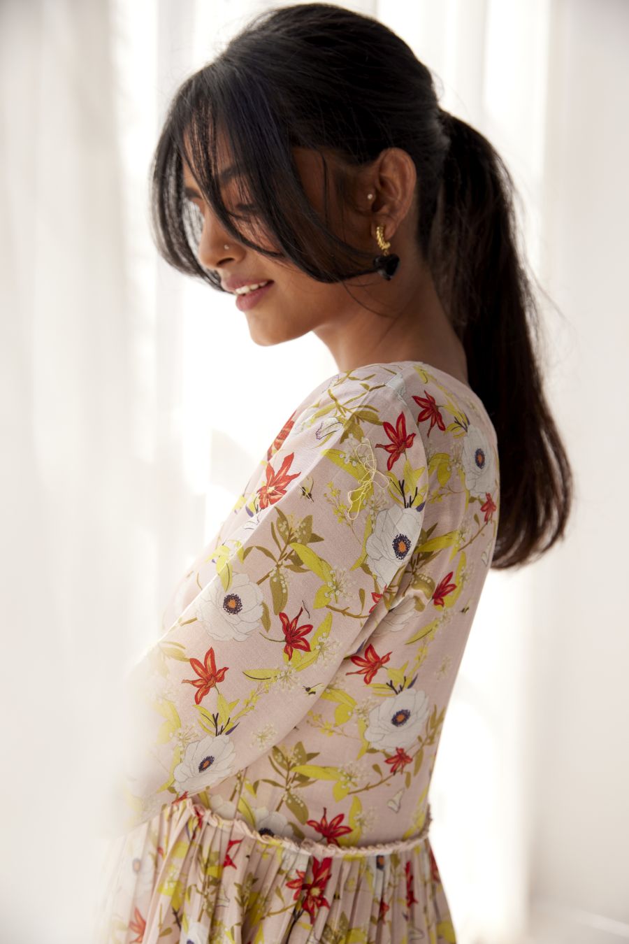 Lotus Pink chanderi dress