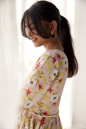 Lotus Pink chanderi dress