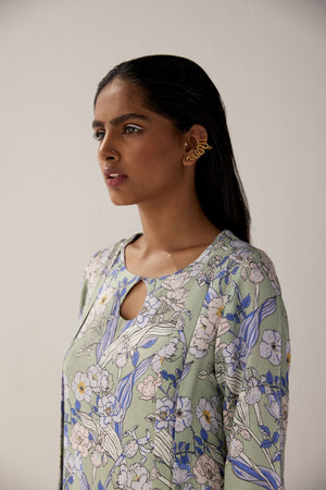 Granite Green straight kurta set