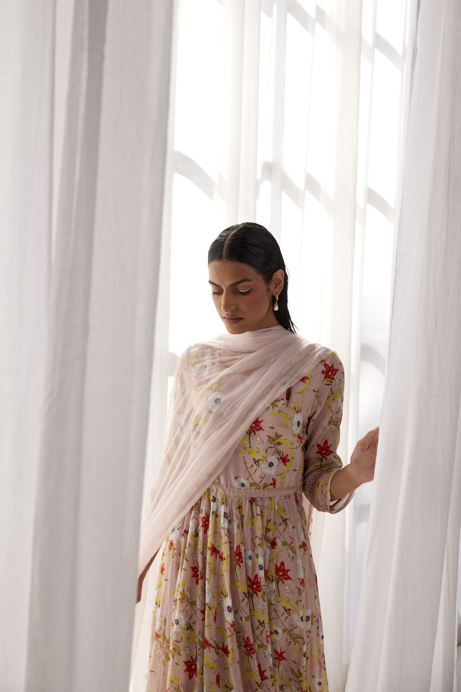Lotus Pink anarkali set