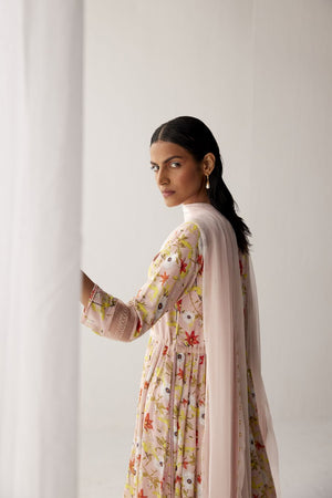 Lotus Pink anarkali set