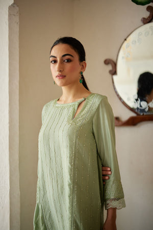 Sage Green Kurta and Pant Set