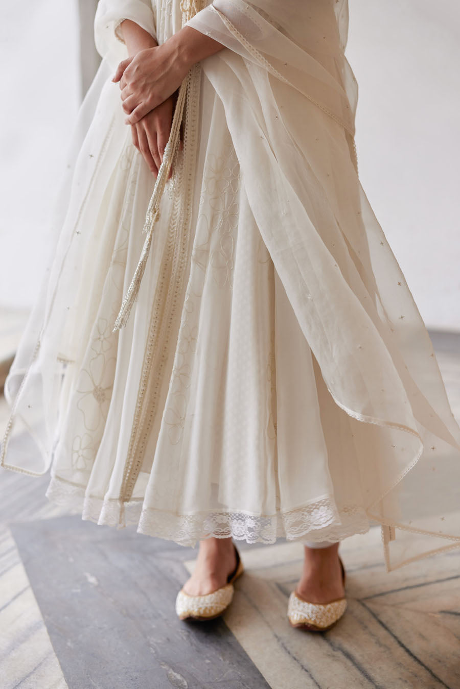 Ivory Jacket Anarkali Set