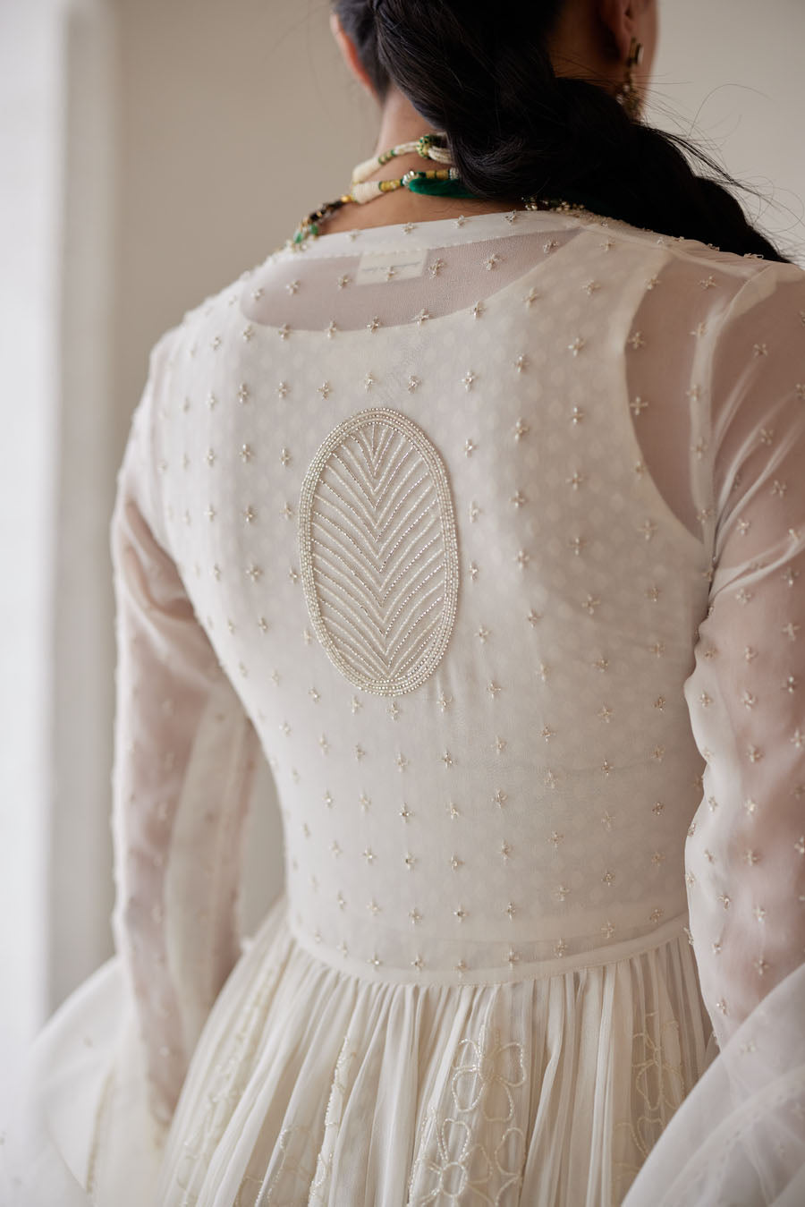 Ivory Jacket Anarkali Set